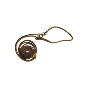 Leather Lead Ropes Brown Equestrian Riding Gear with Metal Buckles and <b>Snap</b> <b>Hooks</b> - Product Image 4