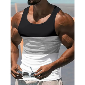 Débardeur Homme Personnalisé avec Logo, en Polyester et Coton, Haute Qualité, Respirant, Mode Été - Product Image 1