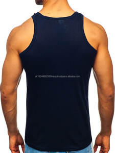 Customize <b>Men</b> 3D Tank <b>Top</b> 100% Cotton Body Building Gym Training Custom Design Fitness Stringer Streetwears Breathable Quick Dry - Product Image 5