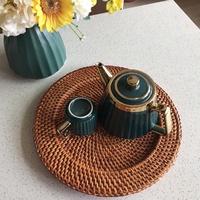 Tapis de table en rotin tissé à la main, articles écologiques, vente chaude en ligne, napperons pour table à manger