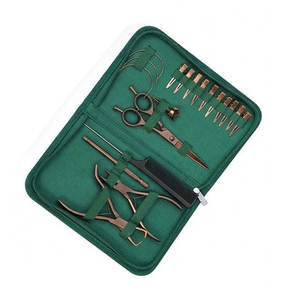 Kit d'outils professionnels pour extensions de cheveux Green Pro, ensemble de micro-anneaux, pince en acier inoxydable, aiguille à boucle pour extensions de cheveux - Product Image 2