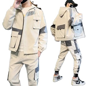 Conjunto Deportivo de Pantalones Cargo y Sudadera con Capucha y Cremallera para Hombre y Mujer, Transpirable, Talla Grande, de Poliéster y Algodón, para Otoño e Invierno - Product Image 5