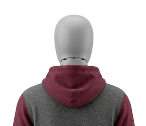 Sweat-shirt à capuche pour homme, gris bordeaux, manches raglan, poche avant, coupe classique, décontracté, écologique, séchage rapide - Polaire, hiver - Product Image 4