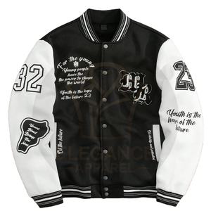 เสื้อแจ็คเก็ตเบสบอลวาร์ซิตี้แบบสั่งทำพิเศษสำหรับผู้ชาย ระบายอากาศได้ดี น้ำหนักเบา มีลายทางสีสันตัดกัน ปักสลักเกอร์ ติดกระดุมแถวเดียว สไตล์วิทยาลัย - Product Image 2
