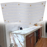 Panneau lumineux LED flexible ultra-fin 24V personnalisable et découpable, matrice de 288 LED à intensité variable pour éclairage sous comptoir
