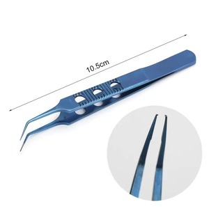 Pinzas Oftálmicas FLAVIO MEDICOS, Micro Pinzas Quirúrgicas Manuales de Acero Inoxidable, Instrumento Oftalmológico con Punta Curva Fina - Product Image 6