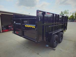 Griffin GT-712 <b>Farm</b> Dump <b>Trailer</b> Hydraulic Tipping 3 Ton Self Dumping Utility Hauler for Manure Soil and Bulk Material - Product Image 6