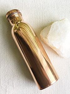 Service à eau en cuivre avec deux verres à boire, bouteille réutilisable pour boissons, vaisselle de table pour la maison, le bureau et les voyages - Product Image 6