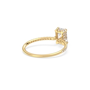 REYES Shiny 14K Solid Yellow Gold CVD HPHT Lab Grown <b>Diamond</b> <b>Ring</b> Classic Wedding Anniversary Gift Fine Jewelry For Women - Product Image 6
