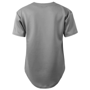 Camiseta de Béisbol Gris para Hombre, Manga Corta, Transpirable, con Cierre de Botones, Color Sólido, Corte Regular, Ropa Deportiva - Product Image 4