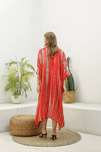 Ropa de Moda para Mujer, Elegante Vestido Kimono Largo de Verano de Algodón, Kimono Liso para Mujer, Kimono Tie Dye, Kimono Boho de Playa - Product Image 3