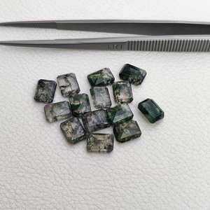 8x10mm Natural Moss Agate Faceted Octagon Shape Loose Gemstone From Verified Supplier At Best Factory Price Dealer Online Shop - Product Image 2
