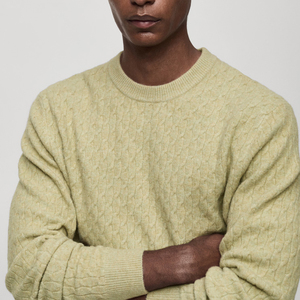 Heavyweight Knitted Men's Winter <b>Sweaters</b> 100% Cotton Breathable Casual Style Customized Logo <b>Pullover</b> <b>Sweater</b> - Product Image 6