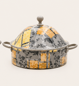 Luxury Floral Enamel Stainless Steel Insulated Hot <b>Pot</b> <b>Set</b> Double Wall Food Warmer Casserole Decorative Serving Dish for Ramadan - Product Image 3