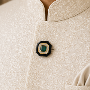Black enamel Brass button Luxury brass button formal wear Camel coat jewelry Royal coat BUTTON - Product Image 2