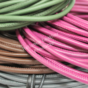 Premium Stitched Leather Cord <b>Roll</b> Soft Nappa Leather Bolo Cord for Bracelet Necklace Charm Making - Product Image 3