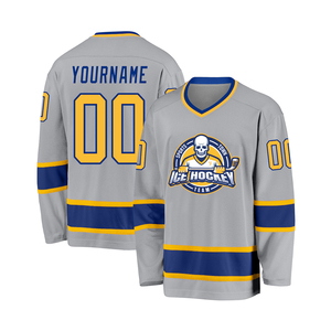 Maillot de hockey sur glace personnalisé pour homme de haute qualité, sublimation, polyester, vêtements de sport, séchage rapide, respirant, 220g, BSCI 2025, vente en gros - Product Image 5