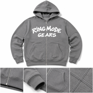 Sweat à capuche unisexe en polaire entièrement zippé pour l'hiver, 100 % coton, écologique, coupe oversize, style streetwear, design imprimé, service OEM - Product Image 2
