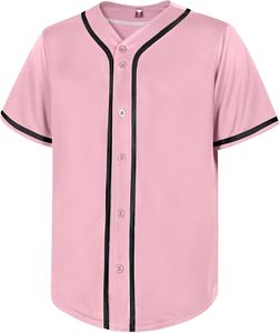 Maillot de baseball à col en V et manches courtes avec bordure noire, en polyester à séchage rapide, chemise sportive décontractée pour l'été - Product Image 4