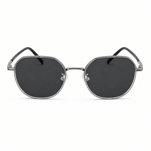 Gafas de Sol Fotocromáticas con Marco Metálico Cuadrado de Aro Completo, Lentes de Resina Gris Cómodas y Protección UV420 con Luteína - Product Image 2