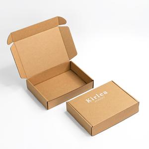 Boîte d'expédition pliable en carton ondulé kraft imprimée sur mesure avec logo, MOQ 500, OEM - Product Image 5