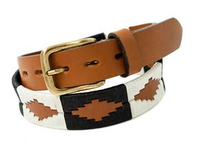 Cinturón de Polo de Cuero Genuino Personalizado, Hecho a Mano, con Estuche y Bolsas, Cinturón de Cuero Genuino Cosido a Mano, Hebilla de Latón, Cinturón de Polo Country LBP-0041 - Product Image 3