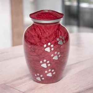 Wholesale Modern Silver Cute Paws Customizable Design Pet Cremation <b>Urn</b> Brass Dog <b>Cat</b> Ashes Uzair Handicrafts Factory Direct - Product Image 5