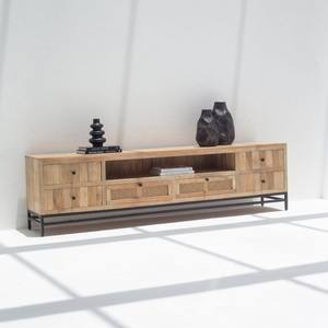 Mueble para TV de Madera Vandana Novara Pebble, Consola de Entretenimiento Moderna de Madera Sólida Minimalista - Product Image 3