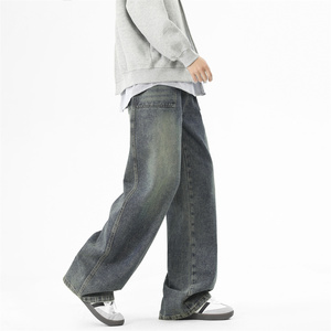 Pantalones Vaqueros Rectos de Hombre con Degradado Sólido Personalizables, los Más Vendidos, de Invierno, Lavados, de Mezclilla, Casuales, de Moda, de Alta Calidad, ODM - Product Image 4