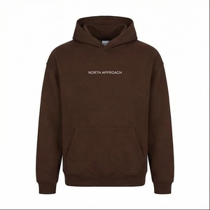 Sweat-shirt à capuche marron pour homme North Approach, coupe classique, poche avant, vêtement décontracté pour l'automne - Product Image 1
