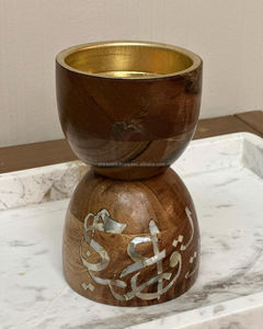 Brûleur à Bakhoor en Bois de Santal Fait Main Unique Porte-Encens en Nacre Personnalisé Luxe Décoration Religieuse Maison Arabe - Product Image 4
