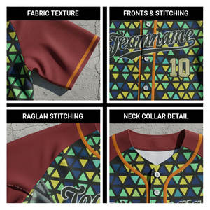 ชุดเบสบอลแบบกำหนดเอง ผ้าโพลีเอสเตอร์ ชุดยูนิฟอร์มเบสบอลแบบซับลิเมชั่น ราคาถูก เสื้อซอฟต์บอลและกางเกงสำหรับผู้ชาย แห้งเร็ว ชุด 2 ชิ้น - Product Image 3