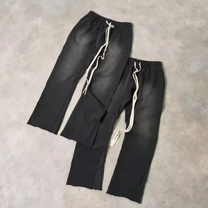 Regular Wholesale Acid Wash Printed Casual Jogger Suit Manufacturer Custom Logo Fashion <b>Tracksuit</b> Blank Two Piece - Product Image 5