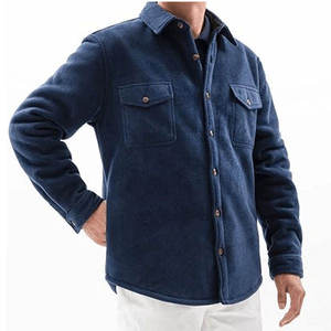 Latest Design Mens Hooded Flannel <b>Jacket</b> Cotton Blend Plaid Winter Shacket <b>Fleece</b> <b>Lined</b> Sherpa Lining Custom Logo Warm Casual - Product Image 4