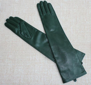 Gants d'opéra décontractés en cuir pour femmes, personnalisables, avec écran tactile, couleur unie, manches longues, chauds pour l'hiver, pour tous les jours, en extérieur et pour les fêtes - Product Image 2