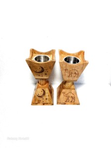 Hand-Made Wooden Incense <b>Burner</b> With Palm Tree Design Aromatic Diffuser All-Season Use - Product Image 4