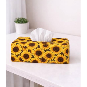 Caja de pañuelos de madera con estampado de ciervo de dibujos animados y flor de Pascua para uso en el hogar, oficina u hotel, en oferta. - Product Image 2