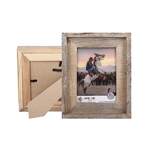 Marco de Fotos Rústico de Madera Reciclada, Color Gris Envejecido, 20x25x2 cm, Ecológico, Hecho a Mano, Duradero, Ligero, Venta al Por Mayor |   Aqudus - Product Image 4