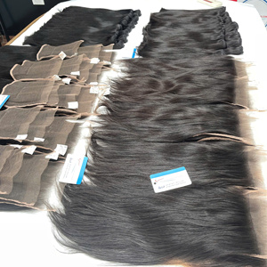 Super promotion : Cheveux humains vietnamiens HD Lace, noir naturel, textures lisses et ondulées, sans bordure, raie libre - Product Image 2