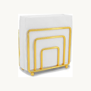 Porte-serviettes en métal doré de qualité supérieure, nouveau design élégant, support à mouchoirs personnalisé et moderne pour la cuisine et la table à manger - Product Image 1