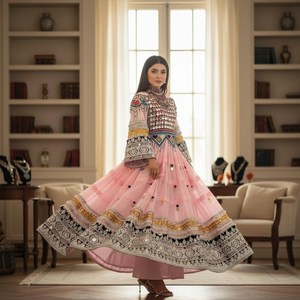 Vestidos de Novia Afganos Vintage Kuchi, Estilo Línea A, Bordados, Manga Larga, Maxi, 100% Poliéster, Último Modelo, Suministro de Fábrica - Product Image 3