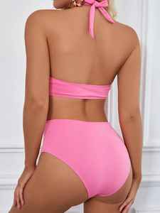 Ropa con Patrón Geométrico Asimétrico Innovador, Textil Transpirable y Ligero de Alto Rendimiento, Bikini de Playa para Mujer - Product Image 4