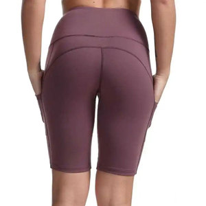 Wholesale Yoga Pants Running Gym <b>Shorts</b> <b>Women</b> High Waist Thigh <b>Short</b> Knee <b>Shorts</b> Custom Logo Yoga <b>Leggings</b> Elastic Waist - Product Image 1