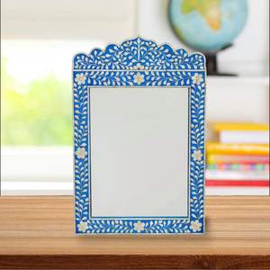 Miroir mural de luxe fait main en os naturel, accent d'intérieur élégant avec cadre en os - Product Image 3