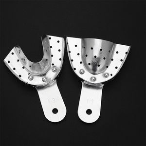 Bandejas Dentales de Acero Inoxidable Autoclavables de Alta Calidad, Juego de 6 Piezas para Prótesis Dentales, Bandeja de Impresión Dental Sin Perforaciones - Product Image 5