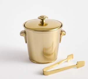 Decorative brass ice bucket antique finish stylish centerpiece for dining <b>tables</b> bars hotels enhancing elegant beverage - Product Image 2