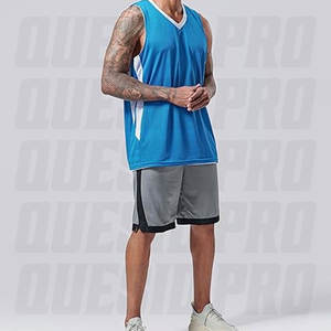 เสื้อบาสเก็ตบอลแบบสั่งทำพิเศษ ผ้าตาข่าย ทรงตรง ตกแต่งด้วยการปักลายแบบซับลิเมชั่นและงานปะติด - Product Image 4