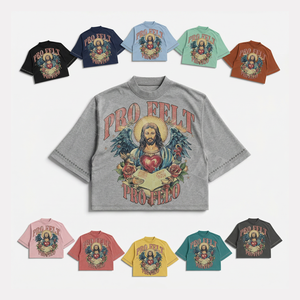 Camiseta de Hombre, Talla Grande, Corte Holgado, Algodón Orgánico, Impresión DTG, Diseño de Logotipo Personalizado, Transpirable, Alta Calidad, Estilo Urbano, OEM - Product Image 1