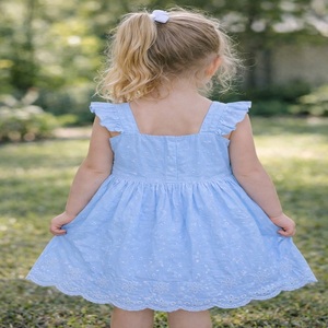 Lindo Vestido de Algodón para Niñas Pequeñas, Vestido Informal de Verano para Cumpleaños, Venta al por Mayor al Mejor Precio - Product Image 2