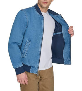 Chaqueta Bomber MA-1 Vintage para Hombre, de Mezclilla, Acolchada, Transpirable, con Cierre de Botones de Cuerno - Product Image 3